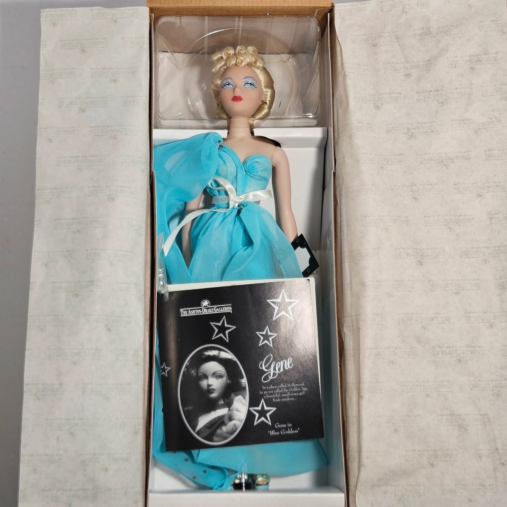 Ashton Drake Gene Marshall Blue Goddess Doll Mel Odom Hollywood Golden Age NIB